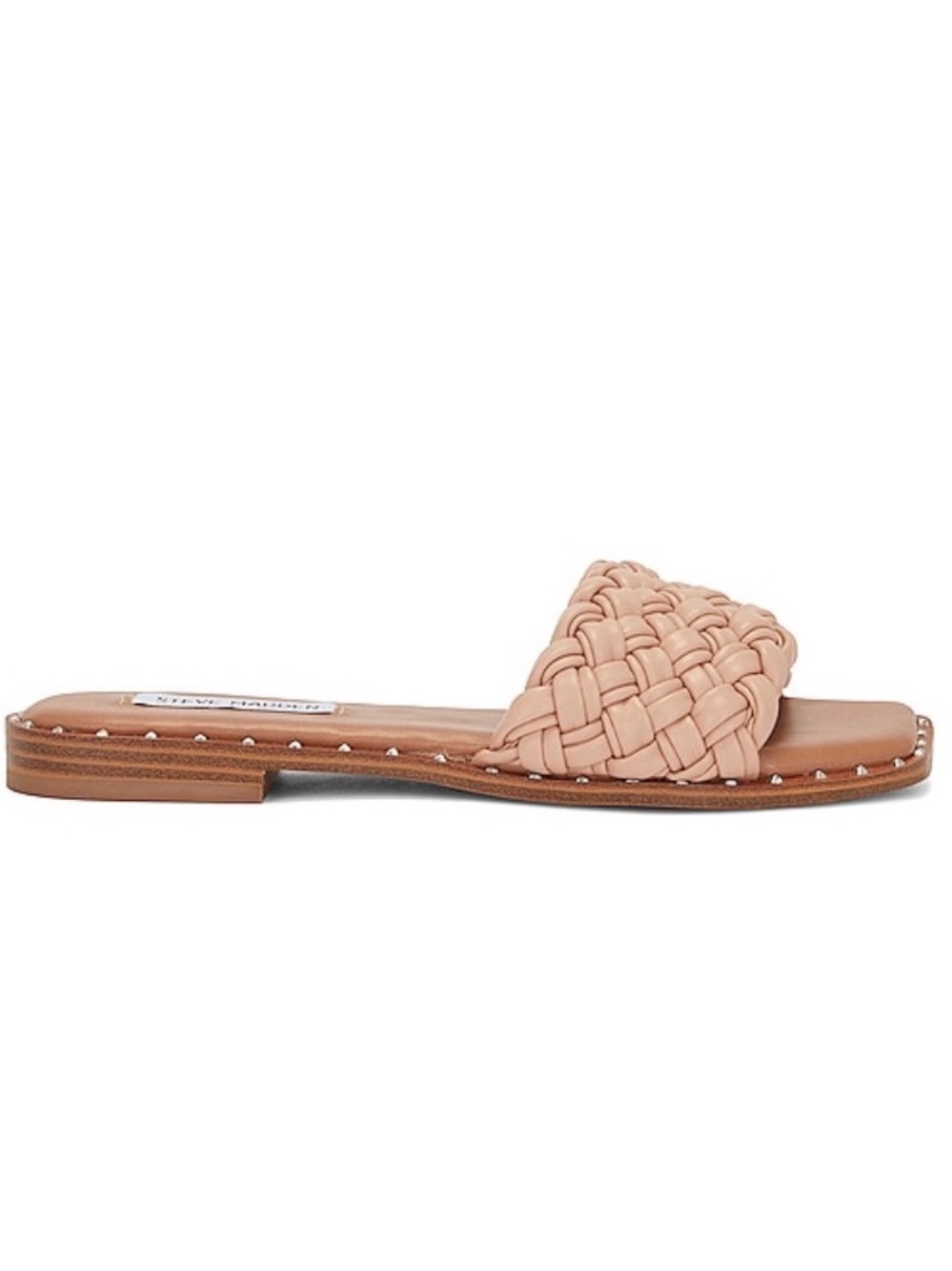 Steve Madden Santina Braided Slide Sandal in Natural - Size 6